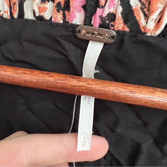 NWOT Free people jael printed dress long sleeve floral side cutout open back - Picture 5 of 6